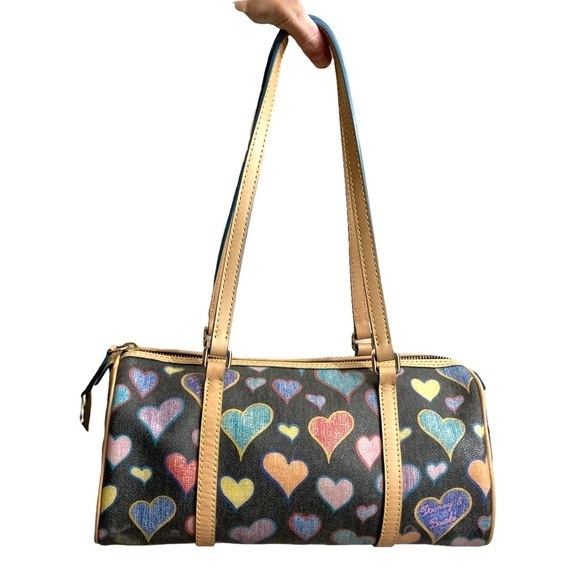 Dooney & Bourke Bags Dooney And Bourke Heart Coated Canvas Barrel